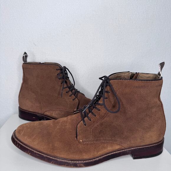 2020s ALDO Brown Suede Chukka Ankle Boots Men’s Size 12 Side Zip Lace Up main image 11